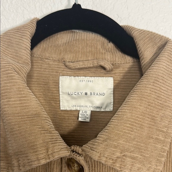 Lucky Brand Tan Corduroy Button-Up Jacket L - Picture 3 of 5